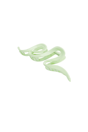 Aesthetic hair clip curl - green h5 