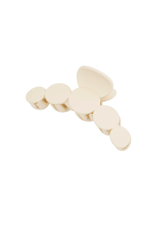 Hair clip circles party large - off-white h5 