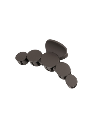 Hair clip rounds party large - dark brown h5 