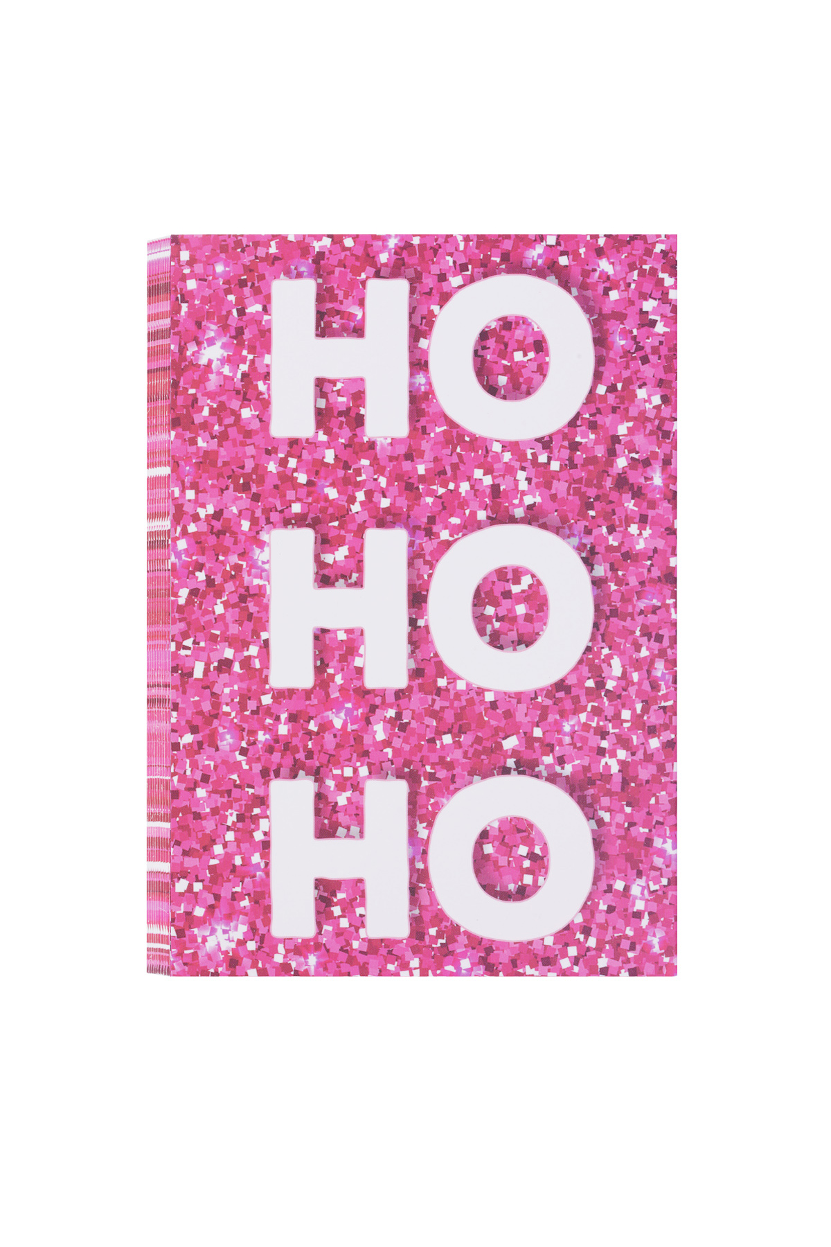 Tarjeta de felicitación de navidad Ho Ho Ho - rosa
