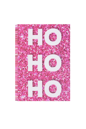 Weihnachtsgrußkarte Ho Ho Ho - rosa h5 