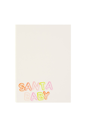 Greeting card Christmas Santa baby - beige h5 