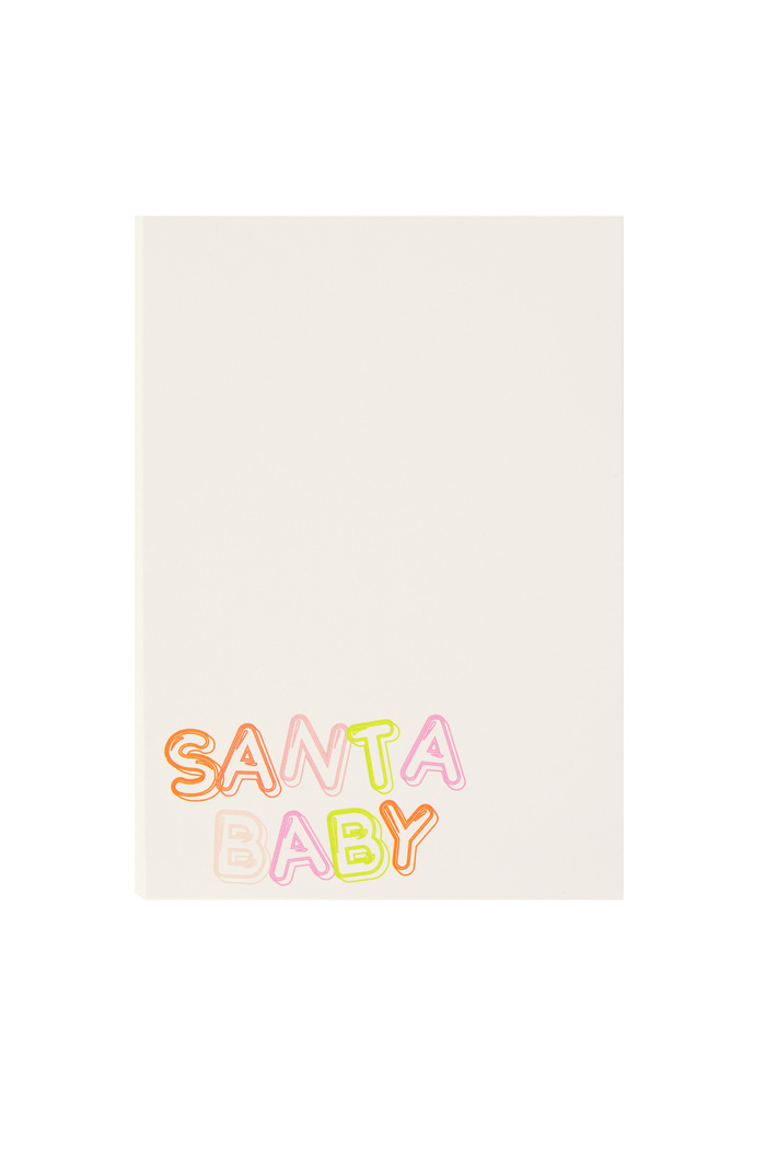Greeting card Christmas Santa baby - beige 