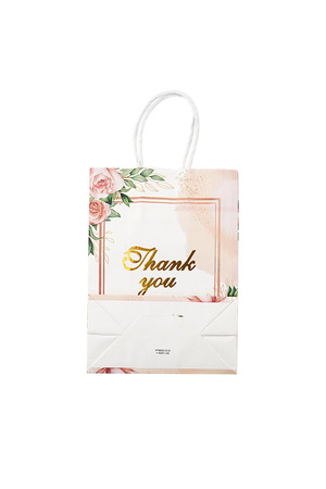 Gift bag thank you with roses - pink multi h5 Picture2