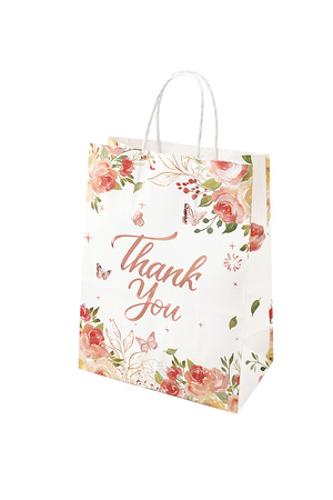 Large gift bag thank you colorful - multi h5 