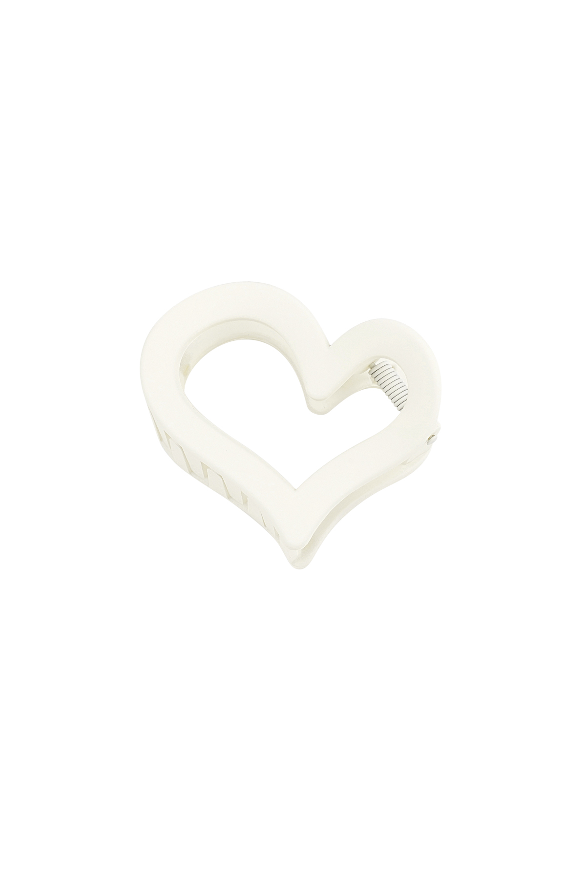 Hair clip deformed heart matte - off-white