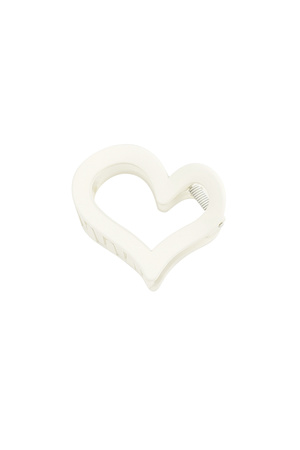 Hair clip deformed heart matte - off-white h5 