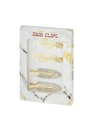 Hair clip box marble - beige yellow h5 Picture3