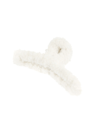 Teddy hair clip - off-white h5 