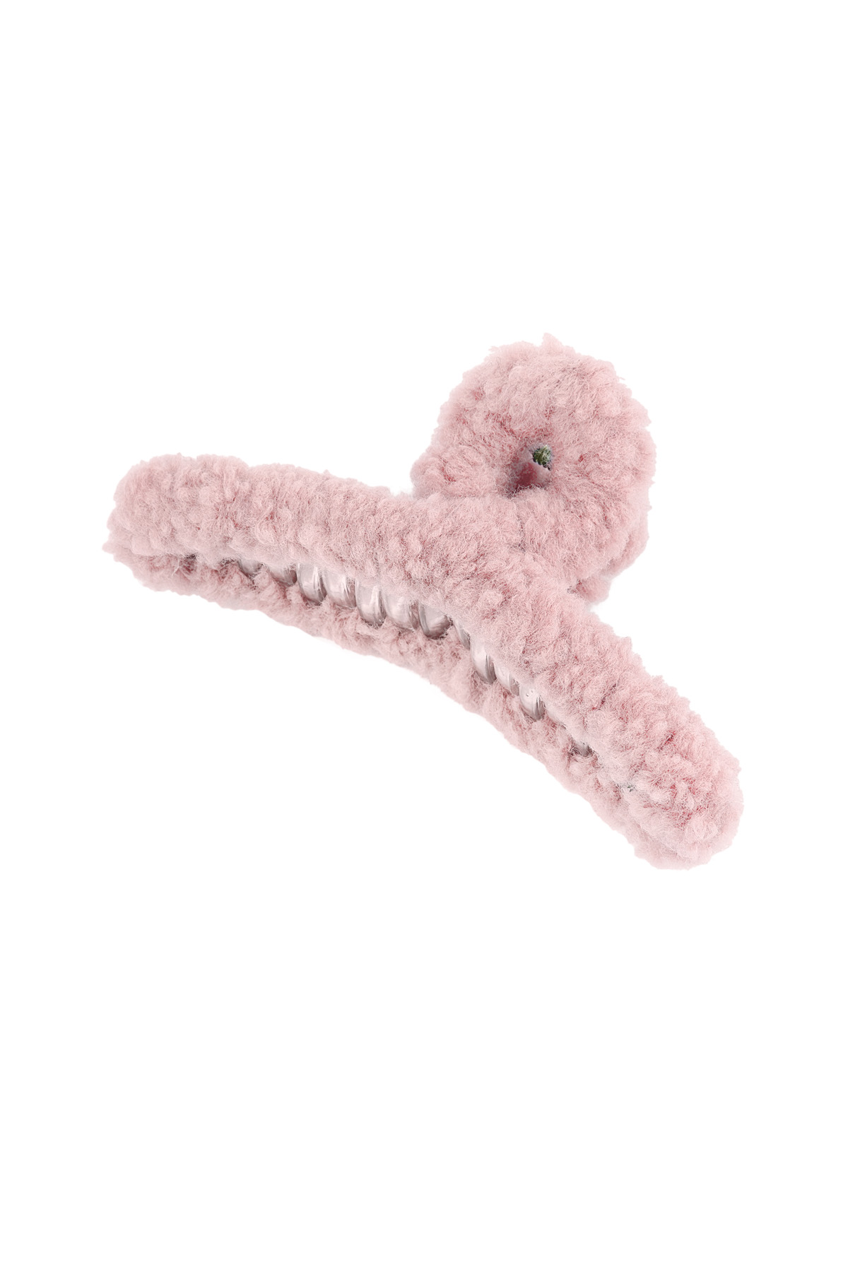 Teddy hair clip - pink h5 