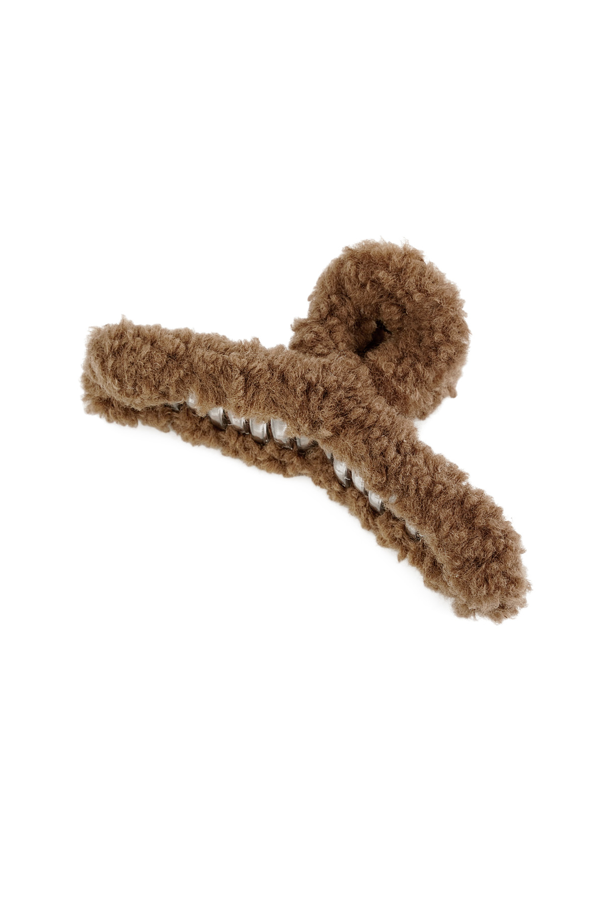 Teddy hair clip - brown 