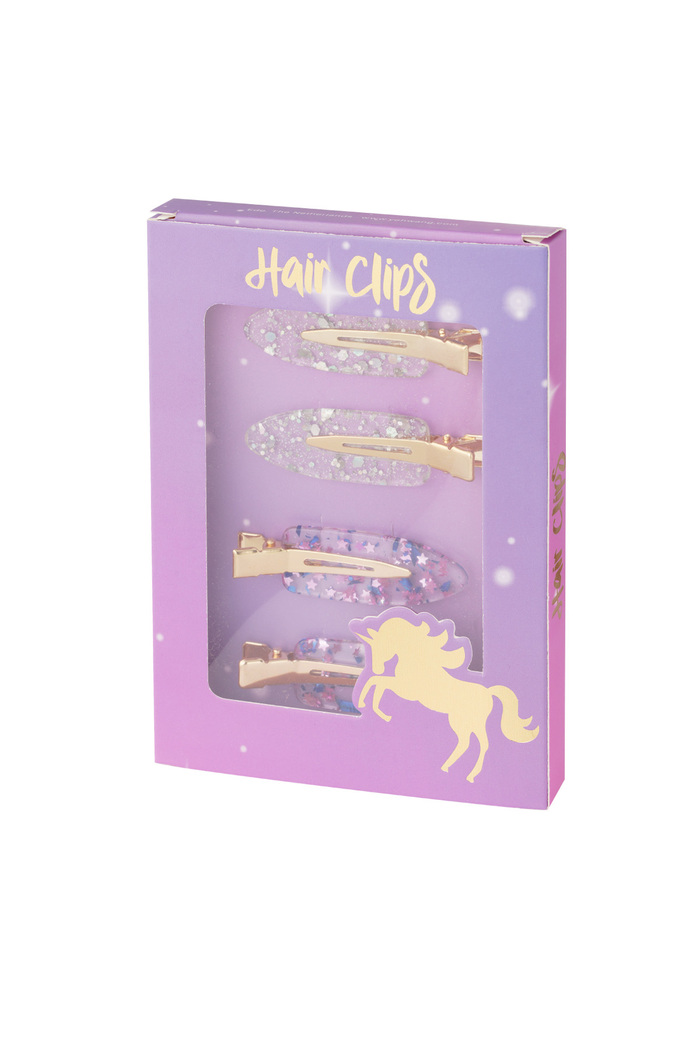 Hair clip box fairytale dream - blue pink 
