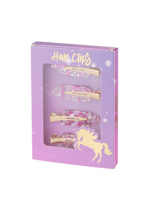 Caja de pinzas para el pelo sueño de cuento de hadas - rosa h5 