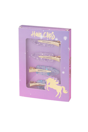 Hair clip box fairytale dream - blue purple h5 