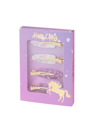 Hair clip box fairytale dream - purple h5 