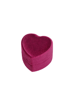 Jewelry box heart velvet - red h5 