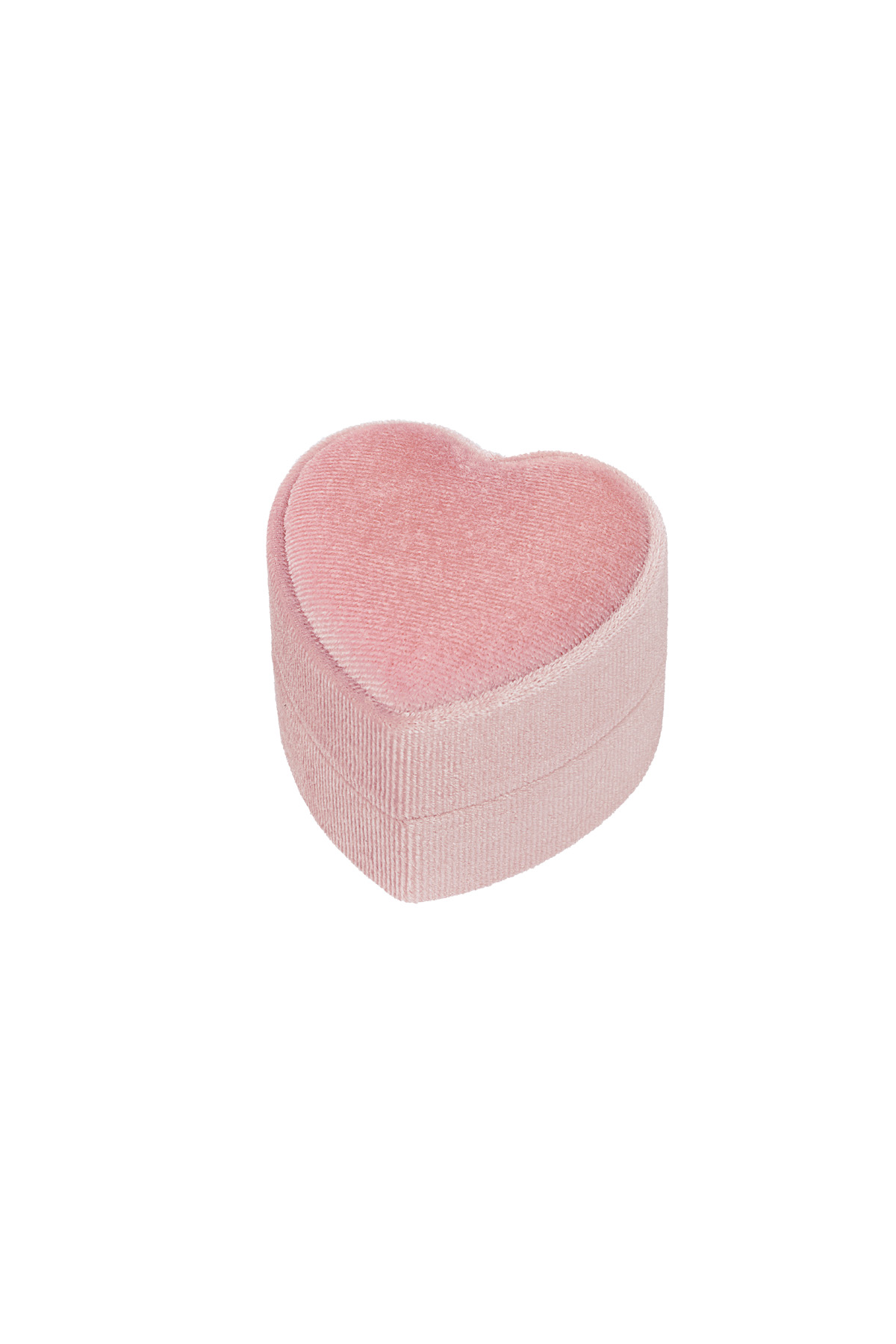 Jewelry box heart velvet - pink h5 