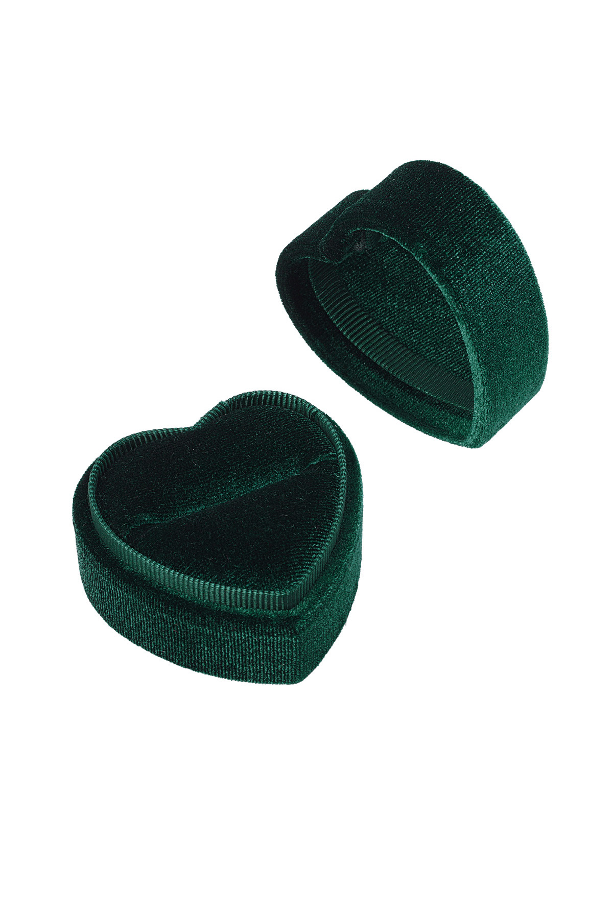 Boîte à bijoux coeur velours - vert h5 Image4