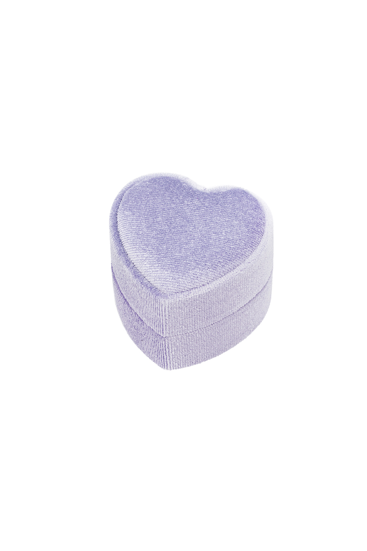 Boîte à bijoux coeur velours - lilas h5 