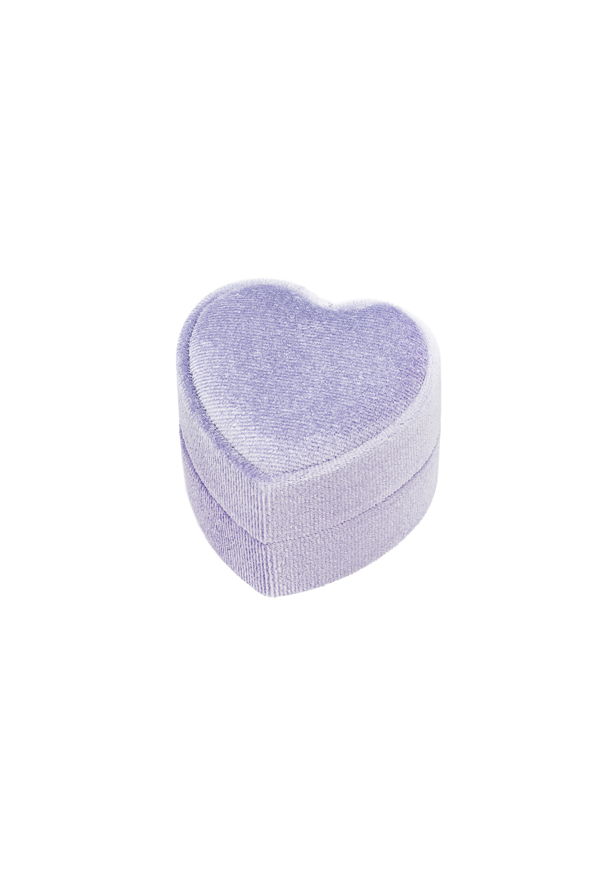 Jewelry box heart velvet - lilac 2