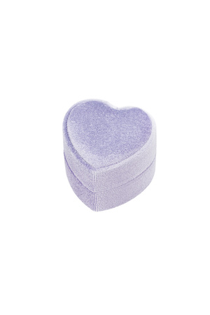 Jewelry box heart velvet - lilac h5 