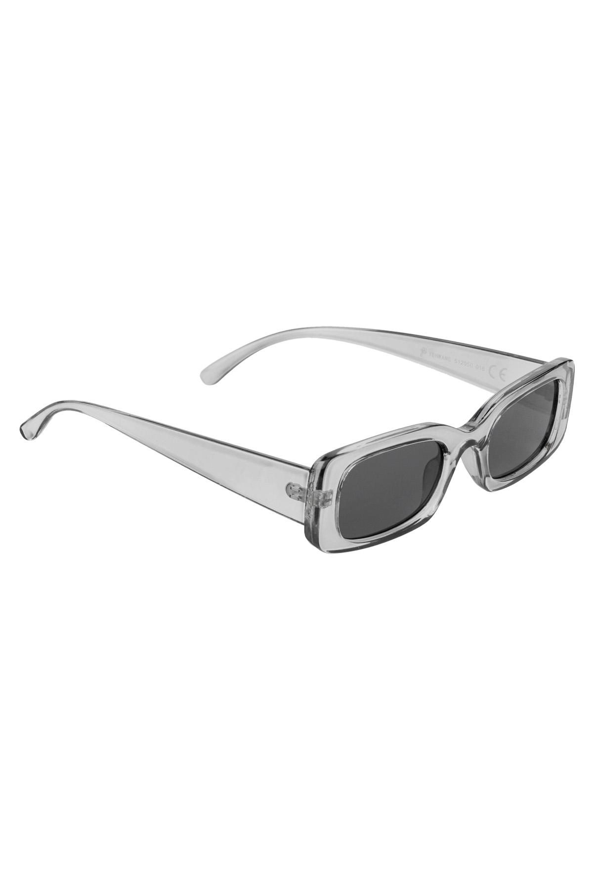 Şeffaf renkli güneş gözlüğü - siyah h5 