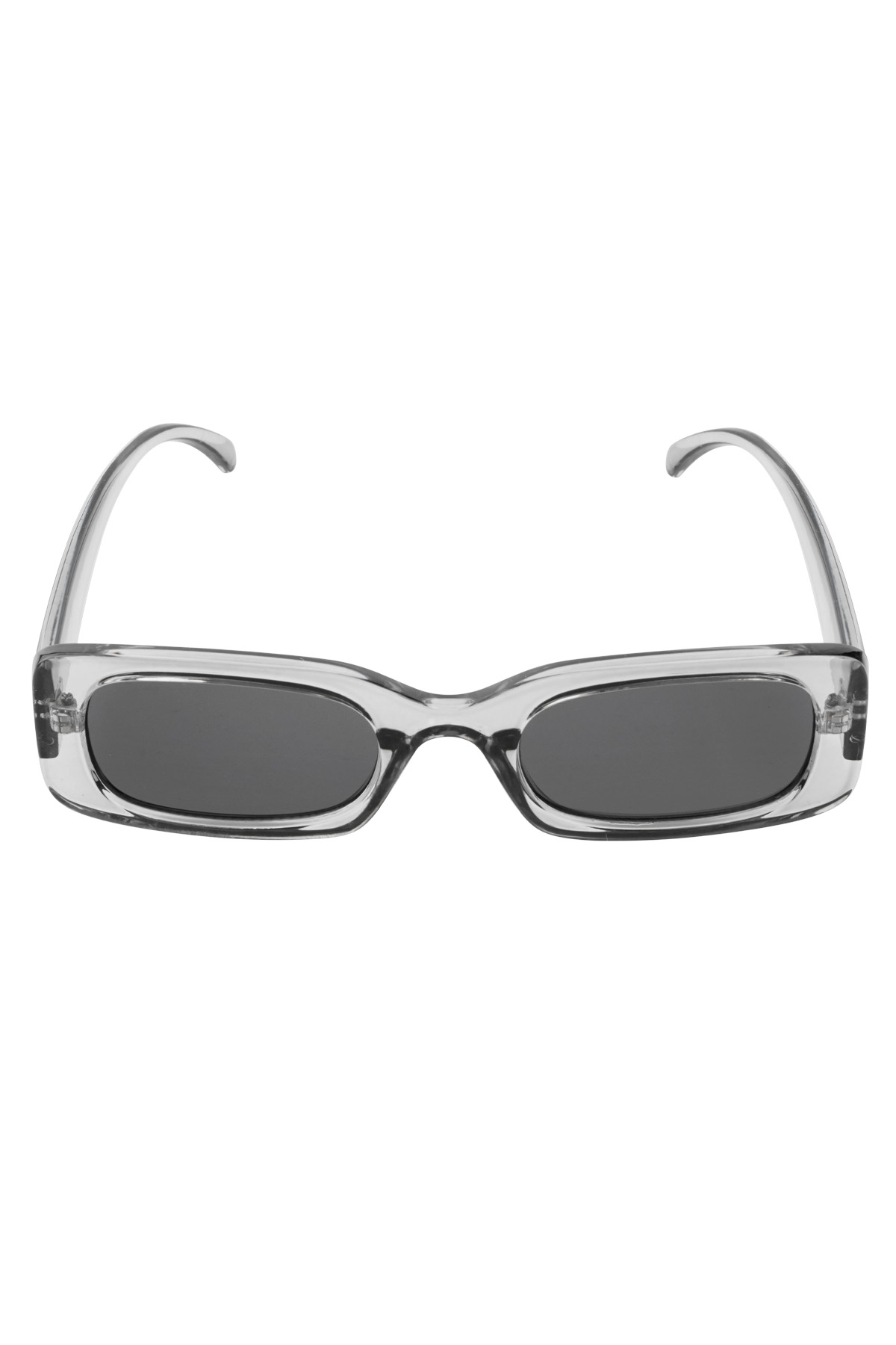 Şeffaf renkli güneş gözlüğü - siyah Resim5