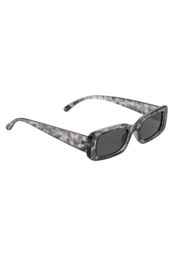 Şeffaf renkli güneş gözlüğü - siyah gri 