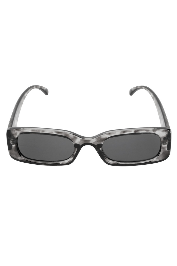 Şeffaf renkli güneş gözlüğü - siyah gri Resim5
