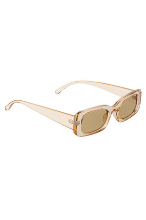 Transparan renkli güneş gözlüğü - bej h5 