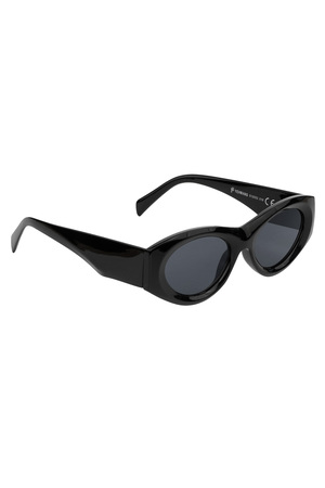 Look retrò, simile agli occhiali da sole: neri h5 