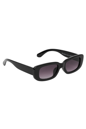 Simpele retro zonnebril - zwart h5 
