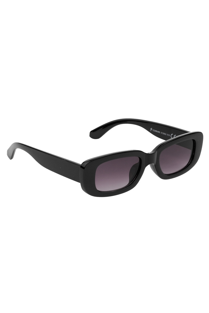 Simpele retro zonnebril - zwart 