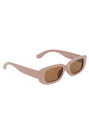 Simple retro sunglasses - camel h5 