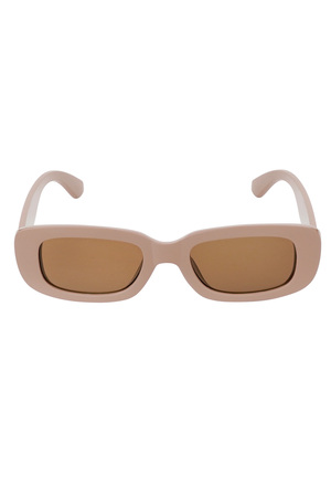 Schlichte Retro-Sonnenbrille – Kamel h5 Bild5