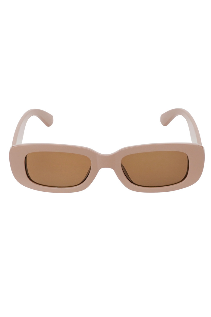 Schlichte Retro-Sonnenbrille – Kamel Bild5