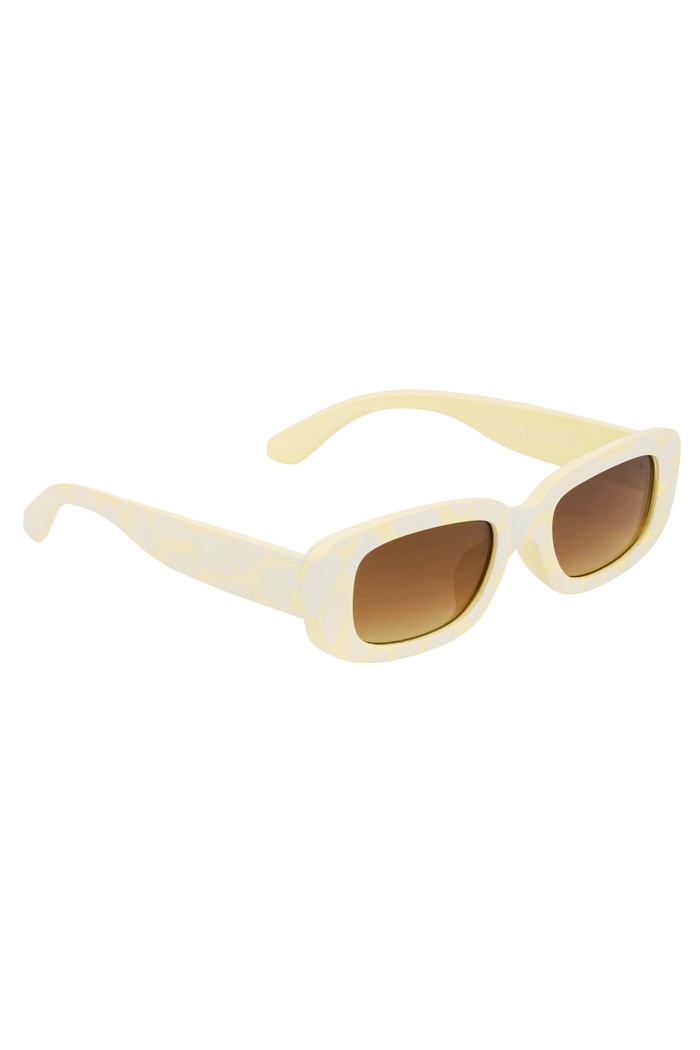 Basit retro güneş gözlüğü - sarı 