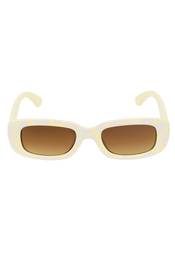 Schlichte Retro-Sonnenbrille – gelb Bild5