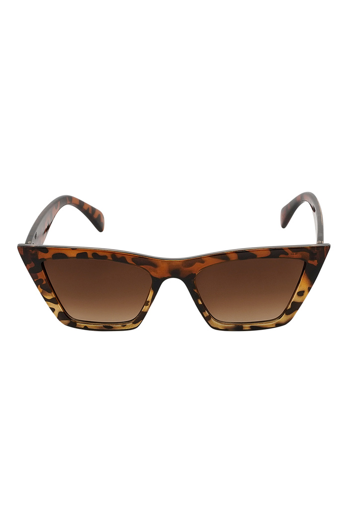 Temel güneş gözlüğü basit - kahverengi Resim5