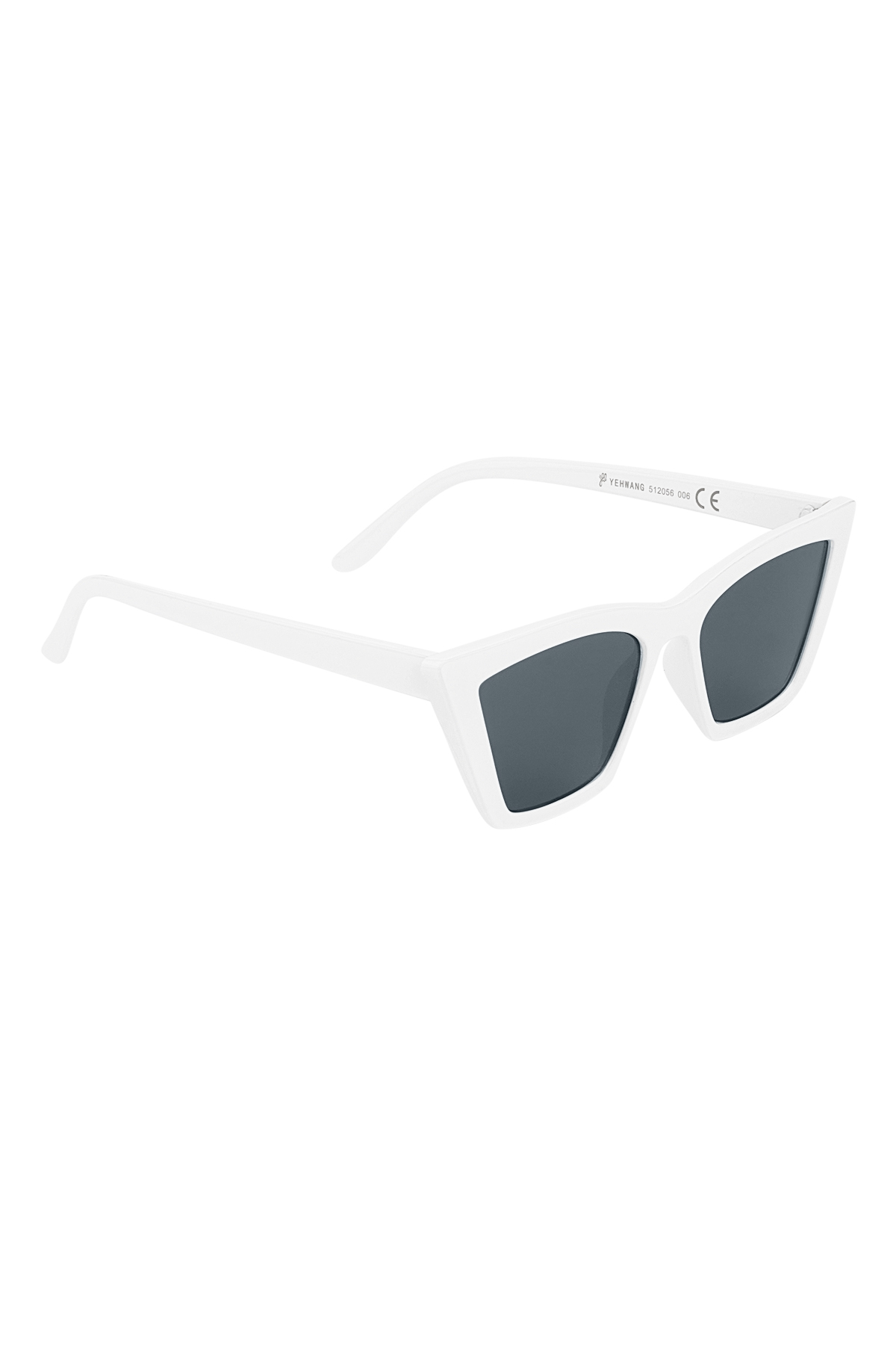 Monochrome Cat-Eye-Sonnenbrille – Schwarz und Weiß