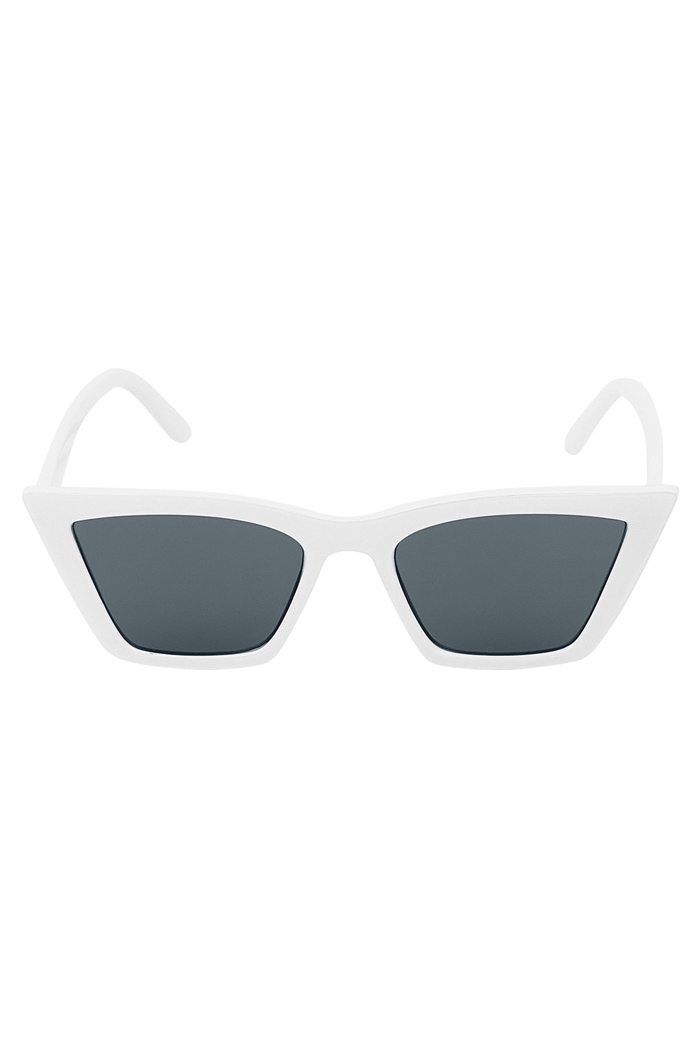 Monochrome Cat-Eye-Sonnenbrille – Schwarz und Weiß Bild5