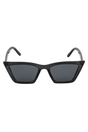 Eenkleurige cat eye zonnebril - zwart h5 Afbeelding5