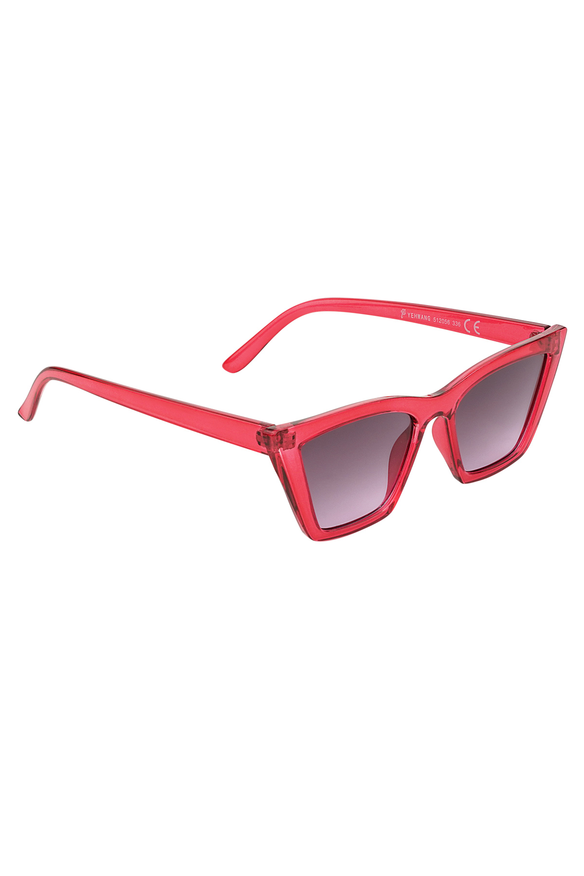 Monochrome Cat-Eye-Sonnenbrille – rot