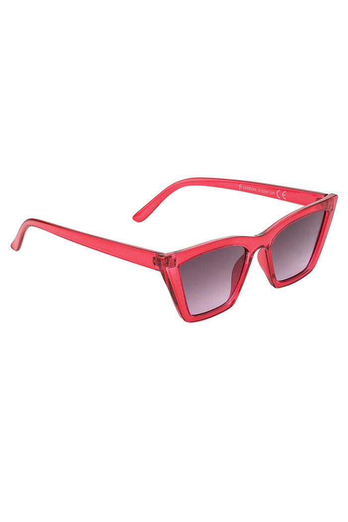 Monochrome Cat-Eye-Sonnenbrille – rot 