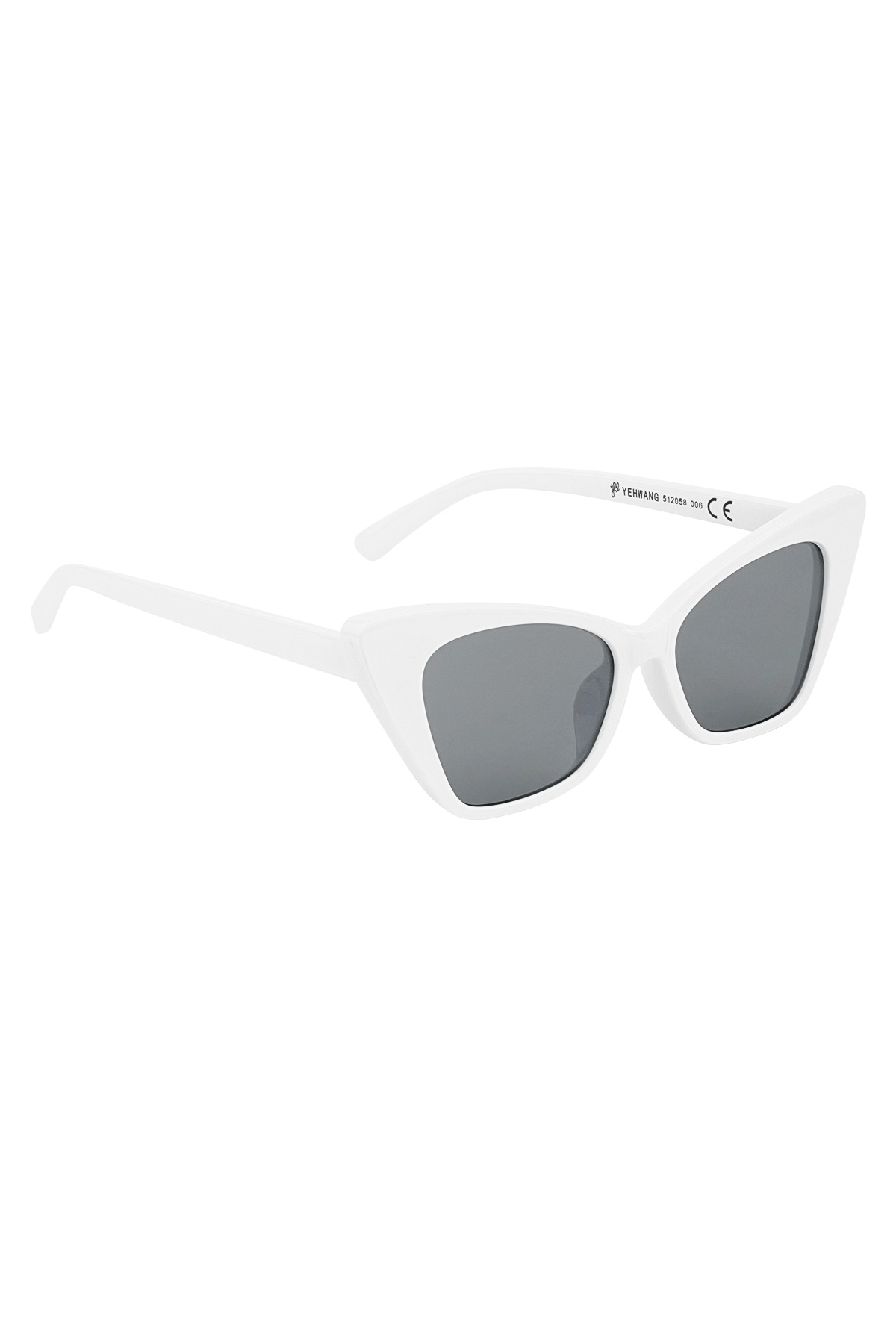 Sonnenbrille mit einfarbigem Rahmen – weiß