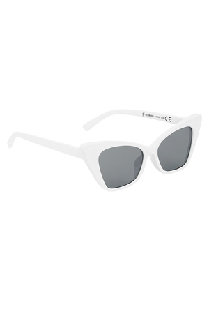 Sonnenbrille mit einfarbigem Rahmen – weiß h5 