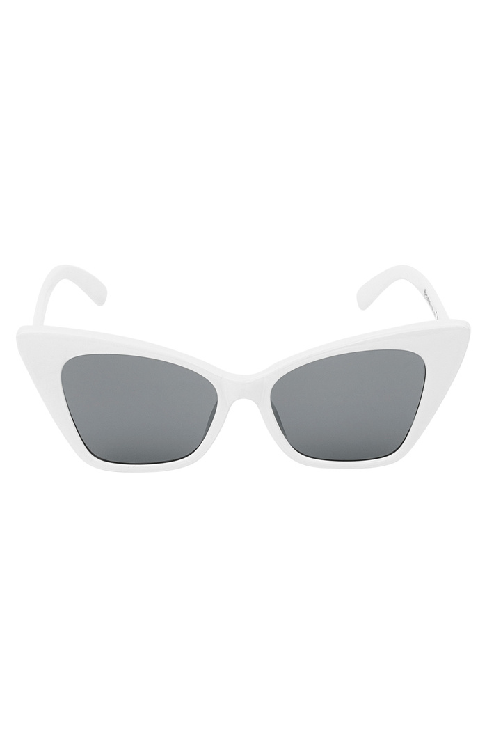 Sonnenbrille mit einfarbigem Rahmen – weiß Bild7