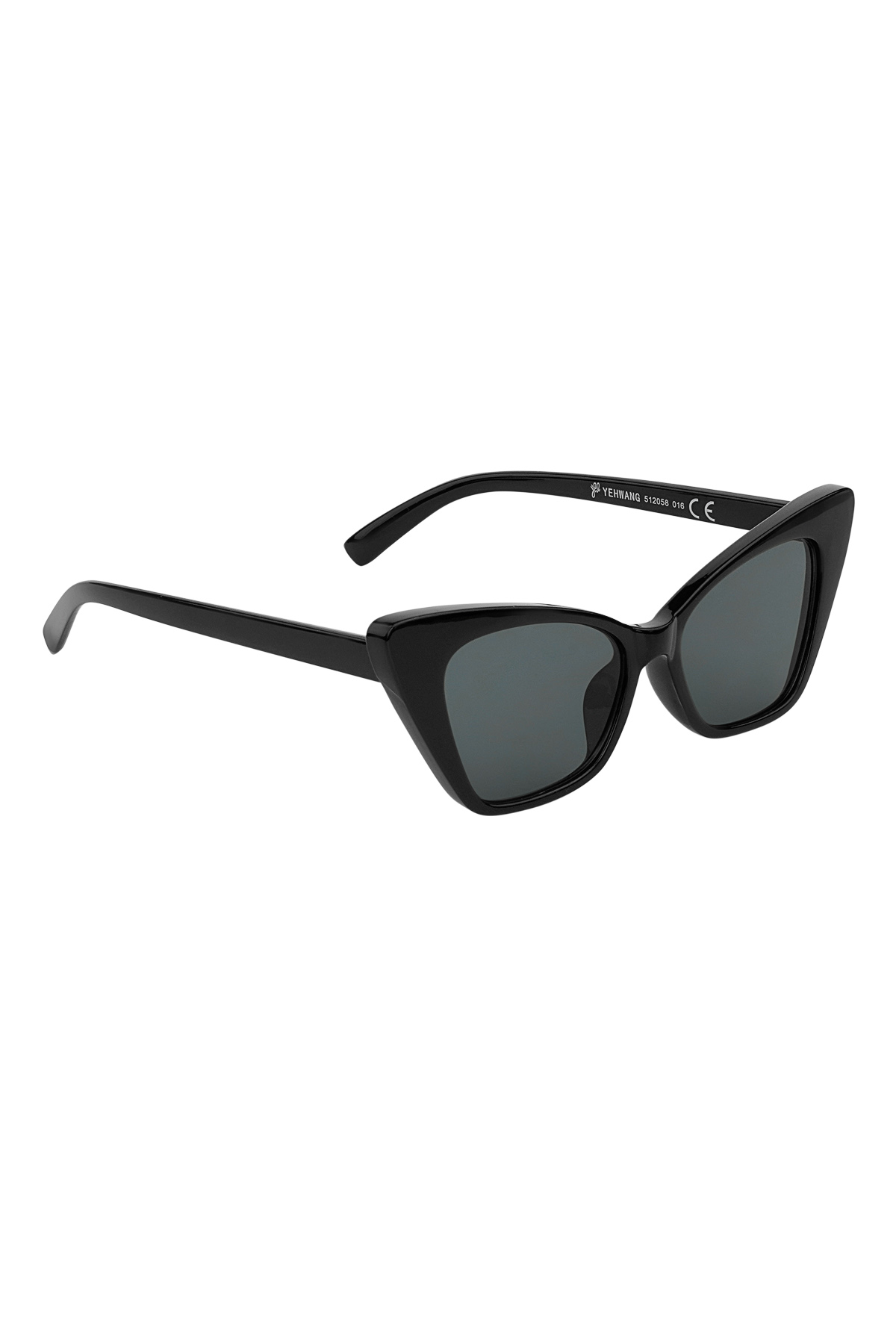 Sonnenbrille mit einfarbigem Rahmen – schwarz