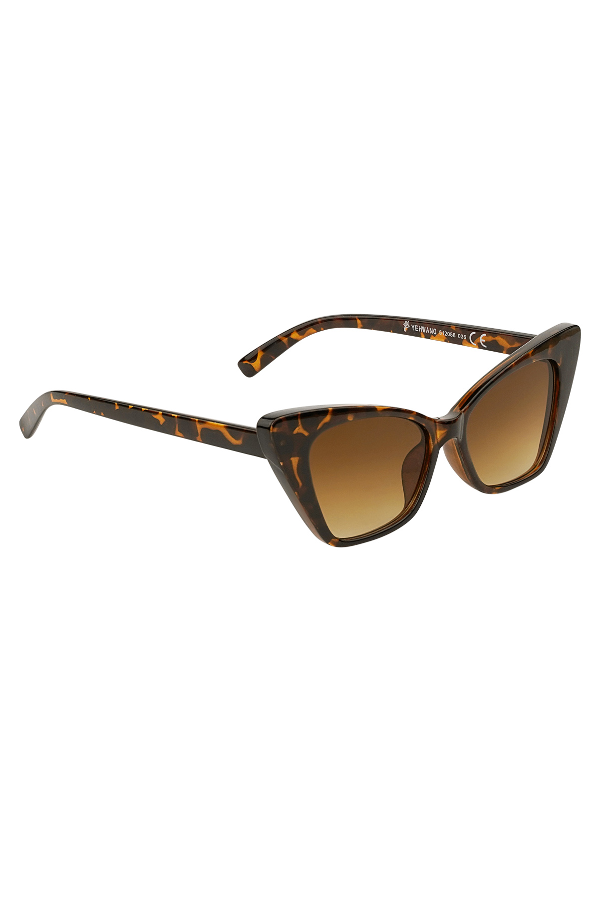 Sonnenbrille mit einfarbigem Rahmen – braun