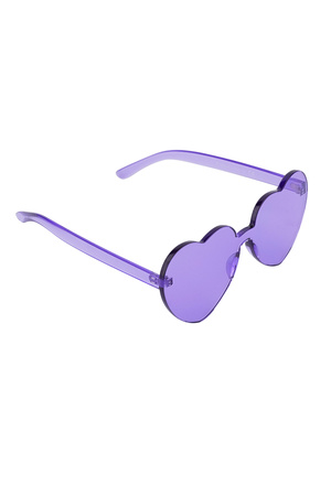 Gafas de sol corazón simple - violeta h5 